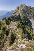 Sur l'arête aérienne, au-dessus du Golet de la Trouye