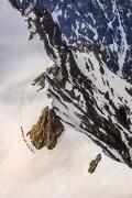 Alpinistes sur l'arête de la Pointe Richardson