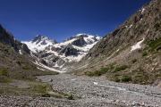 Vallon de la Pilatte, vue sur les Bans et le Gioberney