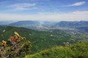 Vue sur Chambéry et le lac du Bourget