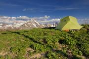 Bivouac face aux sommets des Aravis