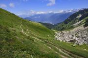 De retour au Col de la Perche, vue sur le Mont Blanc