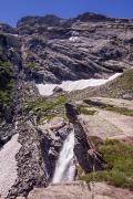 En haut de la cascade de la Reculaz