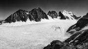 L'immensité du glacier Blanc, depuis la terrasse du refuge des Ecrins