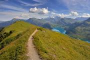 Mont Blanc et lac de Roselend