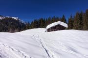 Encore beaucoup de neige fin mars à 1500 mètres d'altitude !