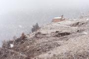 Chapelle de Roselend sous la neige