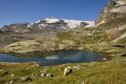 Glacier au pied des lacs des Lozières