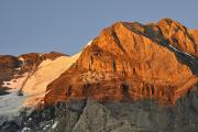 Coucher de soleil sur la Grande Casse et son glacier