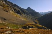 Vue sur la Grande Motte et le vallon de la Leisse