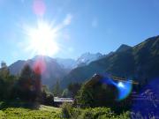 Lever de soleil sur l'Aiguille du Goûter et l'Aiguille de Bionnassay.