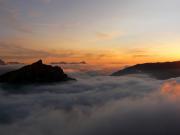 Coucher de soleil depuis le col de la Croix du Bonhomme