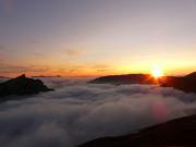 Coucher de soleil depuis le col de la Croix du Bonhomme