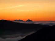 Coucher de soleil depuis le col de la Croix du Bonhomme