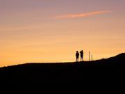 Coucher de soleil depuis le col de la Croix du Bonhomme