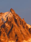 Coucher de soleil sur l'Aiguille du Midi