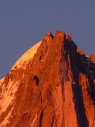 Coucher de soleil sur les Drus et l'Aiguille Verte