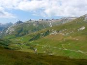 Descente vers les Mottets et la Ville des Glaciers