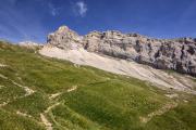 Falaises au-dessus du refuge des Praz Dzeures