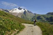 Au départ, belle vue sur le glacier