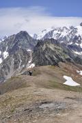 Le sommet du Mont Blanc est dans les nuages