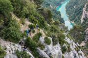 Départ de la descente en rappel du Galetas