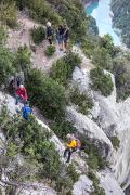 Départ de la descente en rappel du Galetas