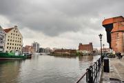 Quais de la rivière Motlawa, la grue médiévale