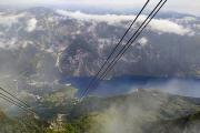 Redescente en télécabine au-dessus du lac de Bohinj