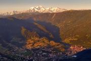 Coucher de soleil sur Ugine et le Mont Blanc
