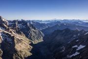 La vue porte jusqu'au Mont Blanc